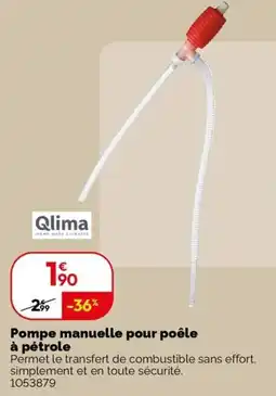 Weldom Qlima Pompe manuelle pour poêle à pétrole offre