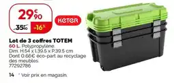 Weldom KETER coffres TOTEM offre