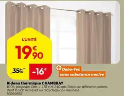 Weldom CHAMBRAY Rideau thermique offre