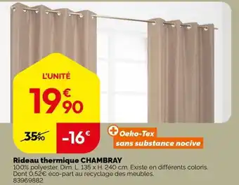CHAMBRAY Rideau thermique
