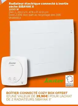 Weldom Jauter Radiateur électrique connecté à inertie sèche SIBAYAK II offre