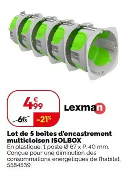 Weldom Lexman boîtes d'encastrement multicloison ISOLBOX offre