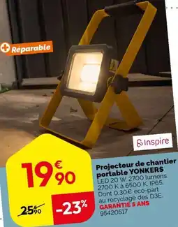 Weldom YONKERS Projecteur de chantier portable offre