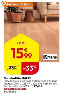 Weldom Artens Sol stratifié MALTE offre