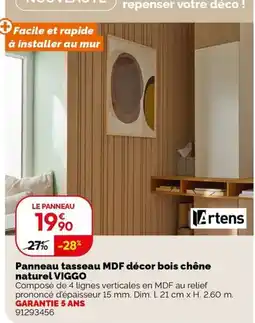 Weldom Artens Panneau tasseau MDF décor bois chêne naturel VIGGO offre