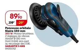 Weldom Dewalt Ponceuse orbitale filaire 150 mm offre