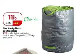 Weldom geolia Sac à végétaux réutilisable offre