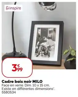 Weldom Inspire Cadre bois noir MILO offre