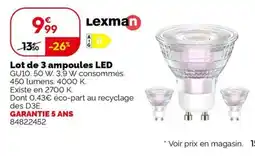 Weldom Lexman ampoules LED offre