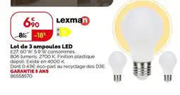 Weldom Lexman ampoules LED offre