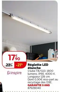 Weldom Inspire Réglette LED étanche offre