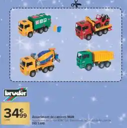 Carrefour bruder Assortiment de camions MAN offre