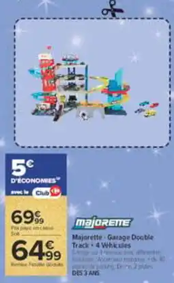 Carrefour Majorette Garage Double Track + 4 Véhicules offre