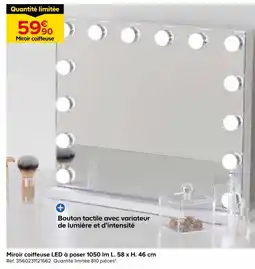 Castorama Miroir coiffeuse led à poser 1050 lm offre