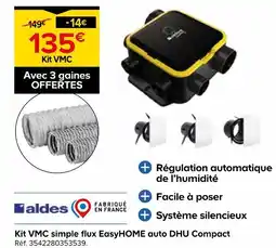 Castorama Aldes kit vmc simple flux easyhome auto dhu compact offre