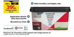Castorama Goodhome peinture de rénovation multi-supports satin beige cancún offre