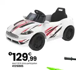 JouéClub Voiture de course électrique evo 7,4 v blanche offre