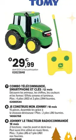 JouéClub Tomy combo télécommande, smartphone et clés offre