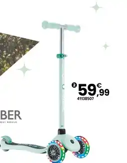 JouéClub Globber trottinette 3 roues primo lights vert menthe offre