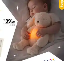 JouéClub Eveil lapin calin - peluche sommeil respirante offre