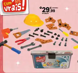 JouéClub Com les vrais ! caisse à outils 45 pièces offre