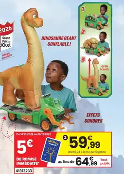 JouéClub Véhicule megasaurus le film mission dino offre