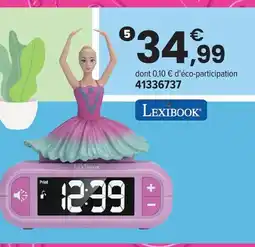 JouéClub Lexibook réveil veilleuse barbie ballerine offre