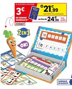 JouéClub Carotina stylo parlant et jouets magnétiques 2 en 1 les animaux offre