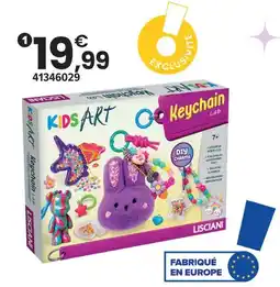JouéClub Lisciani kids art - coffret fabrique à porte-clés offre