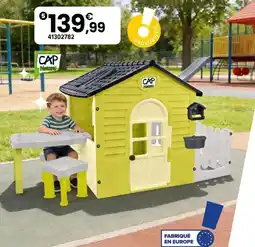 JouéClub Cap nature maison enfant avec table et tabouret offre