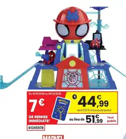 JouéClub Marvel spidey rescue-webs webquarters offre
