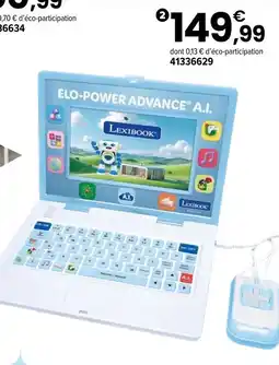 JouéClub Lexibook elo-power advance elo power kid a.i. - premier ordinateur bilingue éducatif avec i.a offre