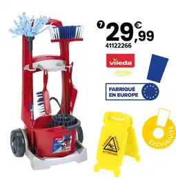 JouéClub Vileda chariot de ménage vileda + panneau risque de glissade offre