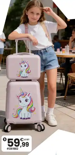 JouéClub Valise licorne avec vanity offre