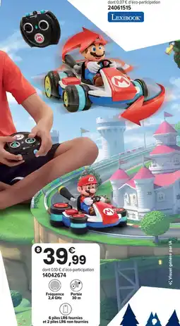 JouéClub Lexibook mario auto de course rc antigravite offre