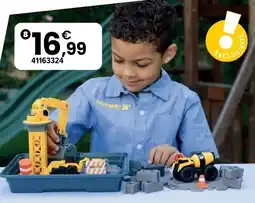 JouéClub Coffret chantier 2 véhicules et sable cinétique couleur ciment 340 g offre