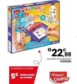 JouéClub Maped creativ tatoo stickers maker offre
