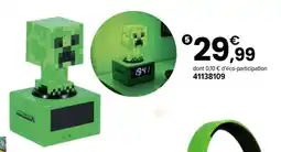 JouéClub Minecraft réveil creeper icon offre