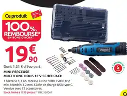 Mr Bricolage Scheppach mini perceuse multifonctions 12 v offre
