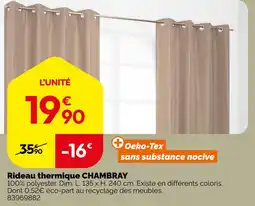Weldom Rideau thermique chambray offre