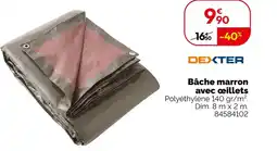 Weldom Dexter bâche marron avec œillets offre