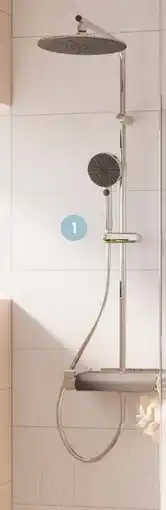 Weldom Colonne de douche thermostatique chromé avec tablette easy offre