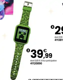 JouéClub Montre enfant interactive minecraft offre