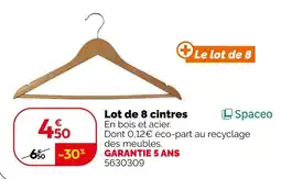Weldom Spaceo lot de 8 cintres offre