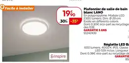Weldom Inspire plafonnier de salle de bain blanc lano offre