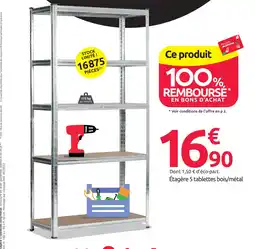 Mr Bricolage Étagère 5 tablettes bois/métal offre