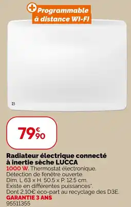 Weldom Radiateur électrique connecté à inertie sèche lucca offre