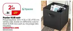 Weldom Spaceo panier kub noir offre