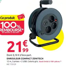 Mr Bricolage Zenitech enrouleur compact offre