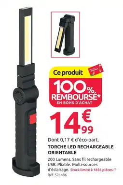 Mr Bricolage Torche led rechargeable orientable offre